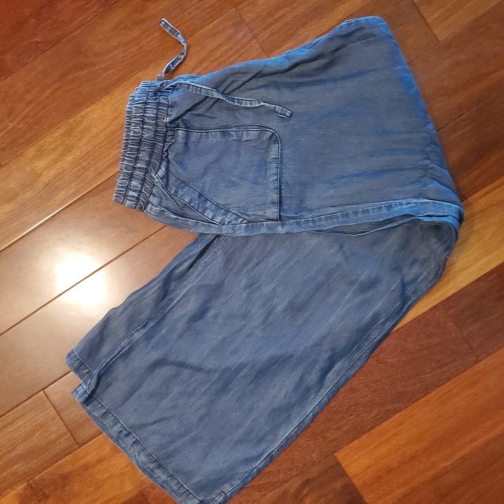 Wide leg flowy jean pant